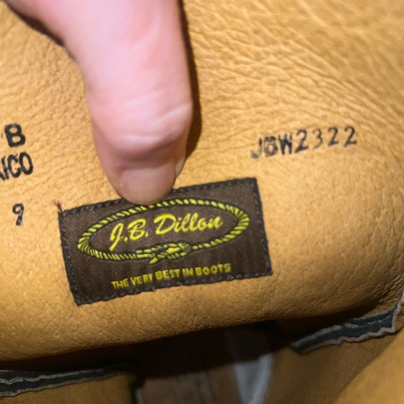 J.B. Dillon Embroidered Leather Boots 8.5B - Picture 5 of 6